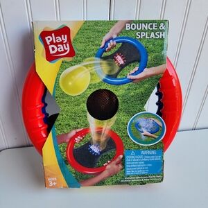 New Play Day Bounce & Splash Paddle Toss Game Ball Or Water Balloons Wet Dry 3 +